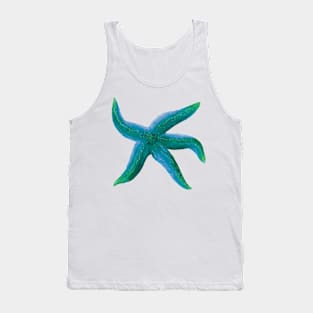 Starfish Glowing Blue and Green Tank Top